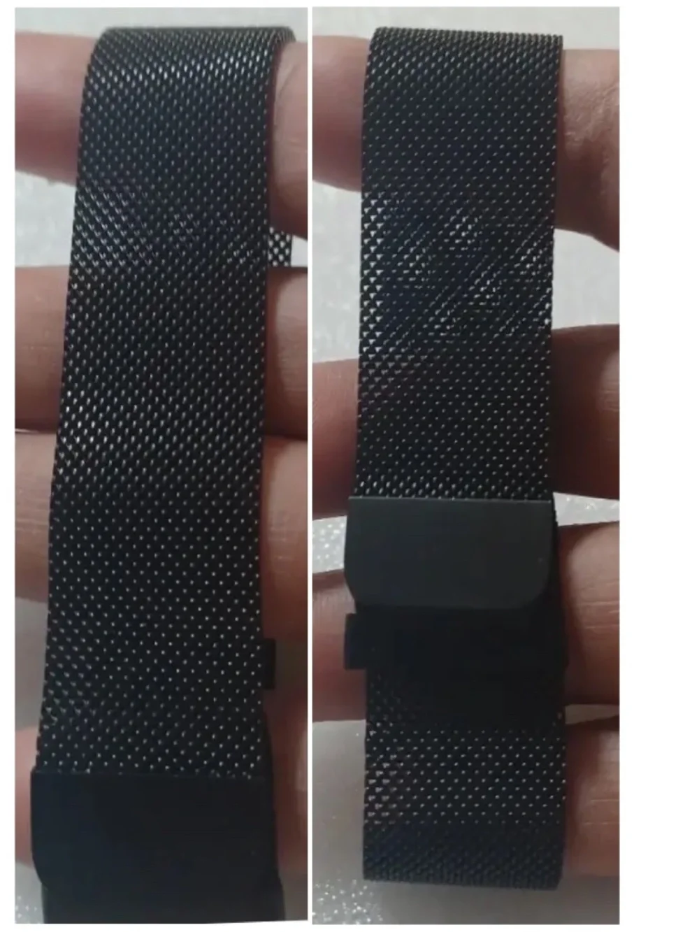New Withit FitBit Versa Watch Band Stainless Steel Metal Graphite Black Mesh NWT